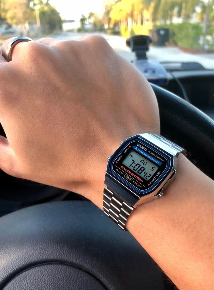 Casio A168 Silver & Black Digital Watch – Stylish Vintage Design for Men & Women